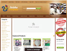 Tablet Screenshot of jaishaenterprises.com